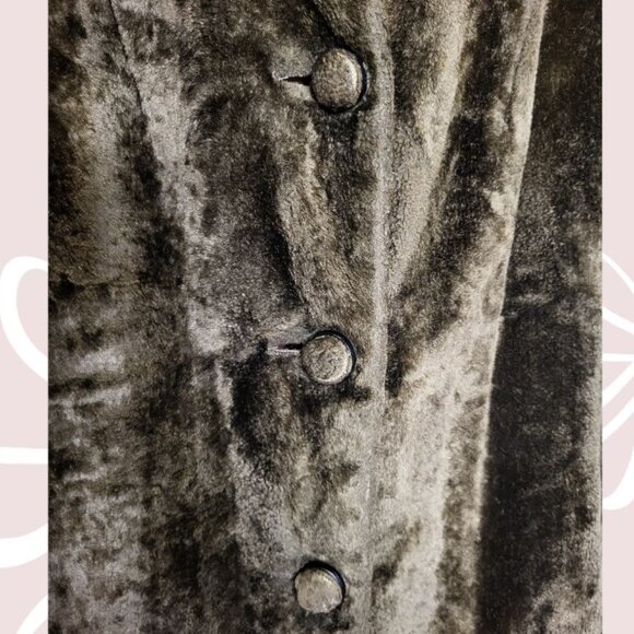 *RARE* GRAFF CALIFORNIA WEAR Vintage Crushed Velvet Coat Chocolate Brown… - Picture 3 of 9